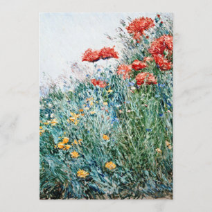 Childe Hassam - Poppies, Appledore Inbjudningar