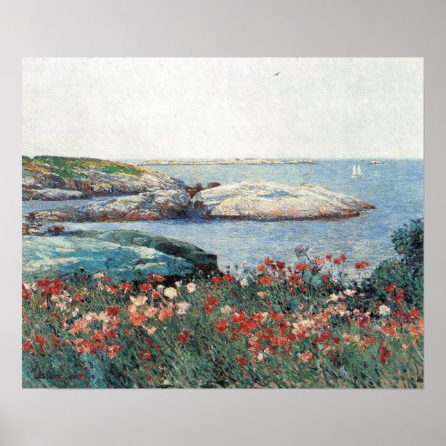Childe Hassam - Poppies, Shoals Isles Poster (Framsidan)