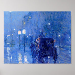 Childe Hassam - Rainy Midnight Poster