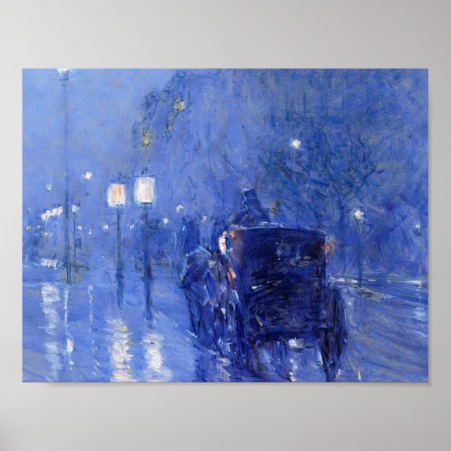 Childe Hassam - Rainy Midnight Poster (Framsidan)