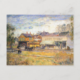 Childe Hassam - Slut på spårvagnen Oak Park Illino Vykort