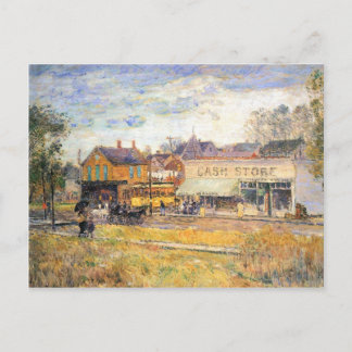 Childe Hassam - Slut på spårvagnen Oak Park Illino Vykort