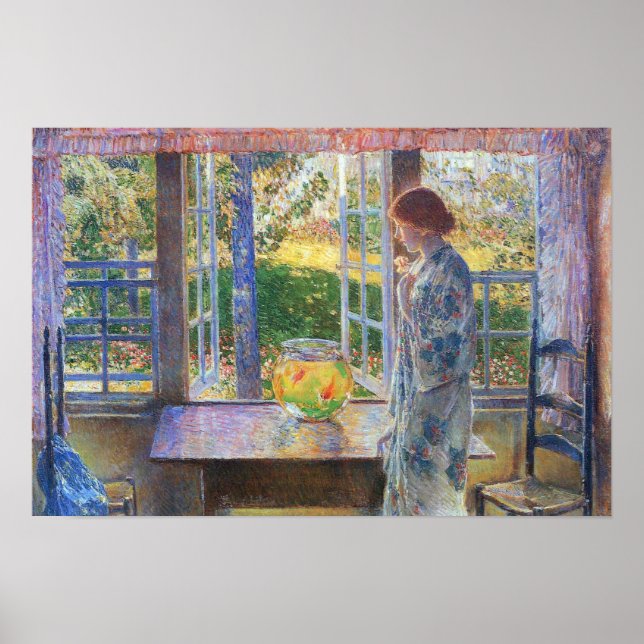 Childe Hassam - The Goldfish Window Poster (Framsidan)