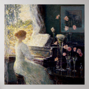 Childe Hassam, The Sonata, Impressionism Poster