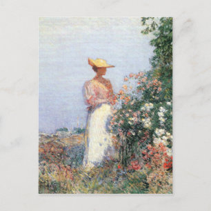 Childe Hassam - Woman i Garden Vykort