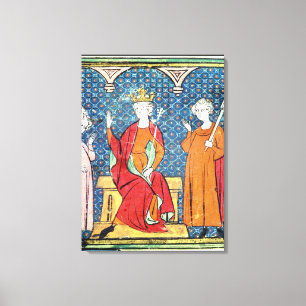 Childeric II, Merovingian kung av Austrasia Canvastryck