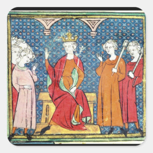 Childeric II, Merovingian kung av Austrasia Fyrkantigt Klistermärke