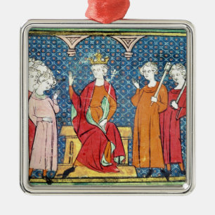 Childeric II, Merovingian kung av Austrasia Julgransprydnad Metall