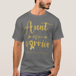 Childhood Cancer Awareness Aunt Of A Warrior T Shirt