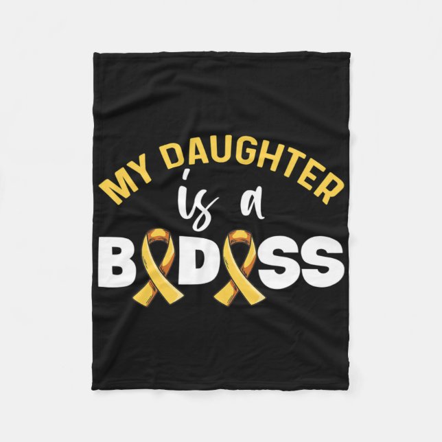 Childhood Cancer Awareness Design For A Dad Of A W Fleecefilt (Framsidan)