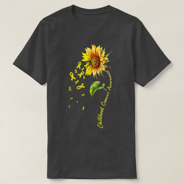 Childhood Cancer Awareness Sunflower 920 T Shirt (Design framsida)