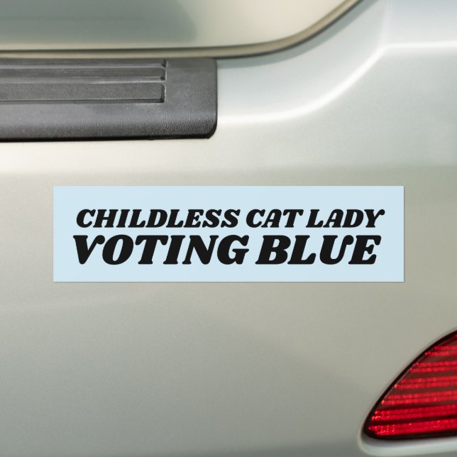 CHILDLESS CAT DAM KAMALA BUMPER STICKER BILDEKAL (På Bil)
