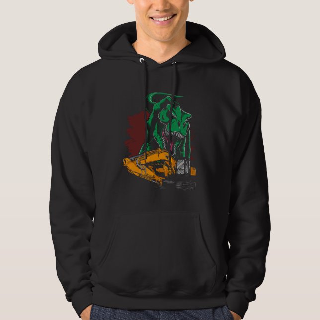 Children Back To School Schoolchild Tractor And Di Hoodie (Framsida)
