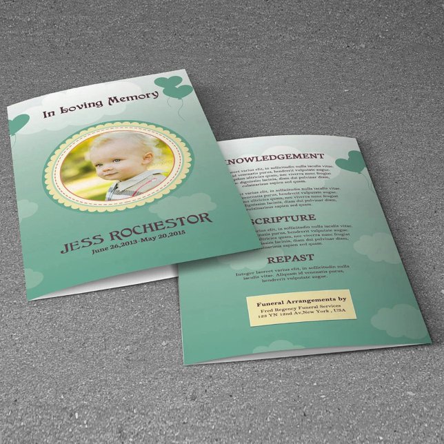 Children Funeral Program Template (Skapare uppladdad)