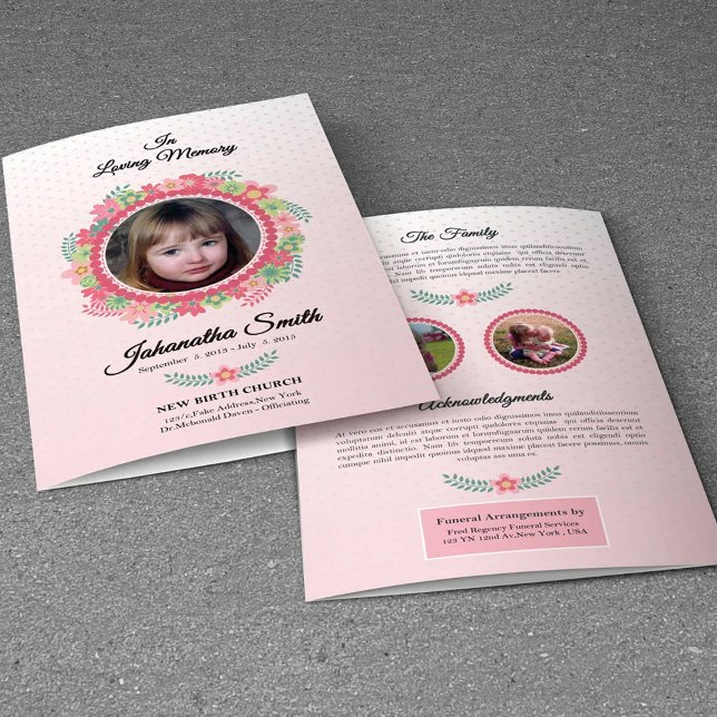 Children Funeral Program Template (Skapare uppladdad)