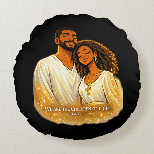 Children of Light Rund Kudde (Framsidan)