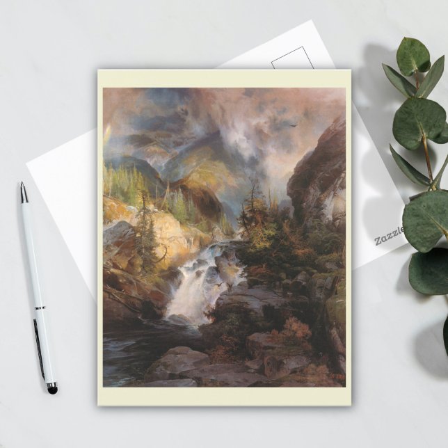 Children Of The Mountain av Thomas Moran Vykort (Skapare uppladdad)