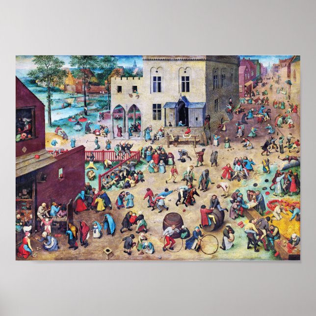 Children’s Games, Pieter Bruegel Poster (Framsidan)