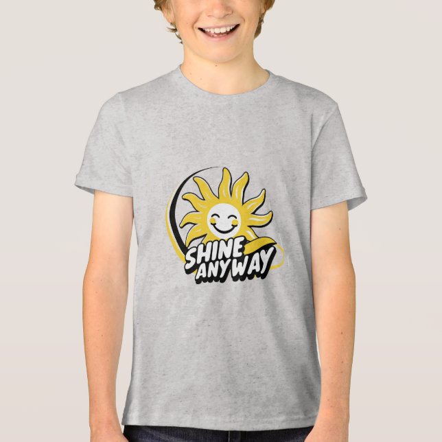 Children’s Inspirational Shirt – Shine T-Shirt (Framsida)