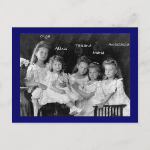 Children Tsar OTMA & Alexis Romanov Ryssland #272 Vykort