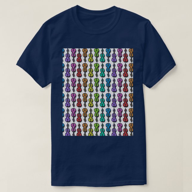 Childrenamp39s TwoSet Violin 3D Rainbow Mönster Wh T Shirt (Design framsida)