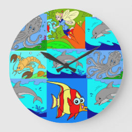 Childrens Bild Clock Stor Klocka