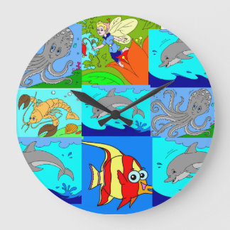 Childrens Bild Clock Stor Klocka