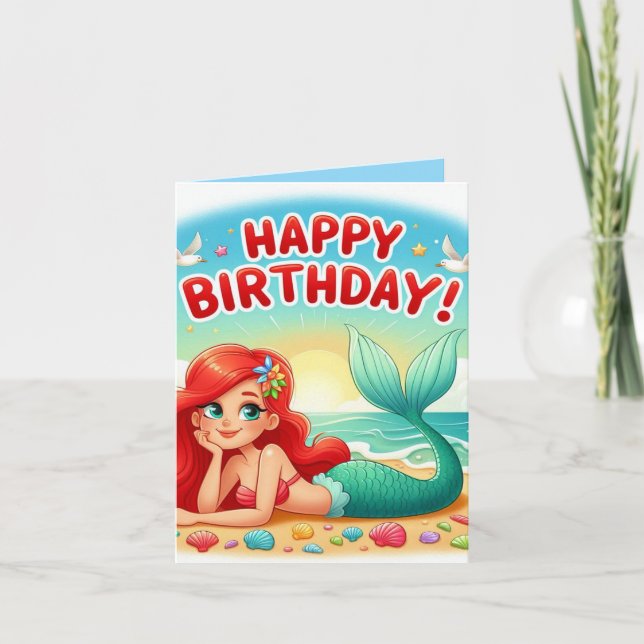 Children's birthday card kort (Framsida)