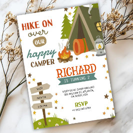 Children's Birthday Invitation with camping vibes Inbjudningar