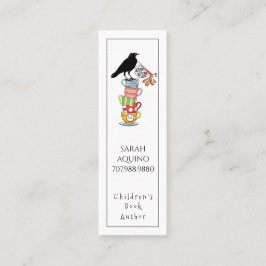 Childrens Bok Writer Auther Bookmark Mini Visitkort