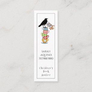 Childrens Bok Writer Auther Bookmark Mini Visitkort