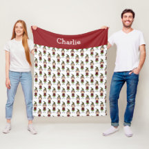 Childrens Cute Red White Lägg till en Namn-jul