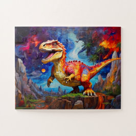 Childrens Dinosaur Mosaic Abstrakt Pussel