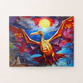 Childrens dinosaurier-samling av mosaik fantasi pussel