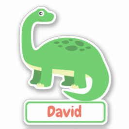 Childrens Diplodocus Dinosaur Namn Sticker-etikett Klistermärken