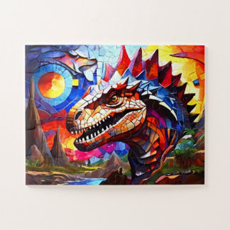 Childrens färgstarka dosinosaur pussel