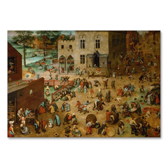 Childrens Games av Pieter Bruegel den äldre Bordsnummer (Framsidan)