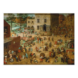 Childrens Games av Pieter Bruegel den äldre Fototryck