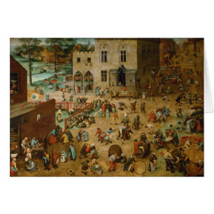 Childrens Games av Pieter Bruegel den äldre Hälsningskort