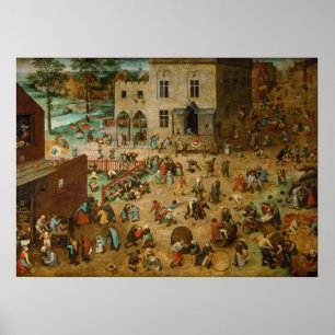 Childrens Games av Pieter Bruegel den äldre Poster
