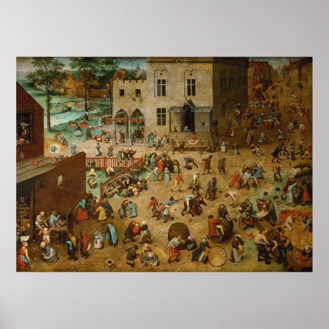 Childrens Games av Pieter Bruegel den äldre Poster (Framsidan)