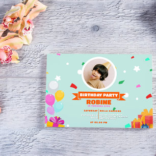 Childrens grattis på födelsedagen inbjudan