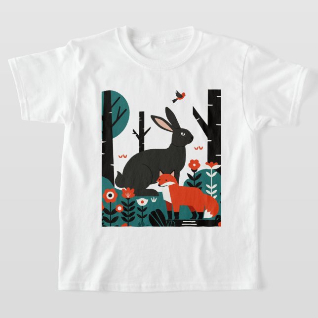 Children's illustration t shirt (Laydown)