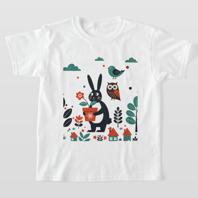 Children's illustration t shirt (Laydown)