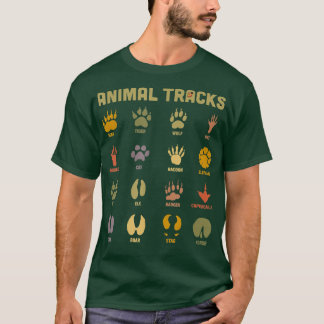 Childrens Kids Wild Animal Tracks Childrens Learni T Shirt