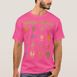 Childrens Kids Wild Animal Tracks Childrens Learni T Shirt