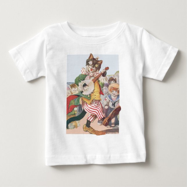 Childrens Lycklig Funny Cat Folk Shirt Tröja (Framsida)
