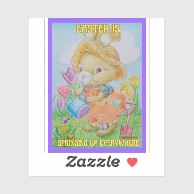 Childrens Påsk Springtime Sticker Klistermärken (Ark)