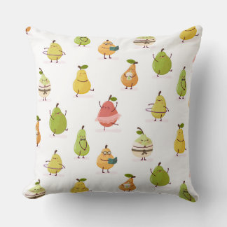 Children's pattern of fun pears kudde