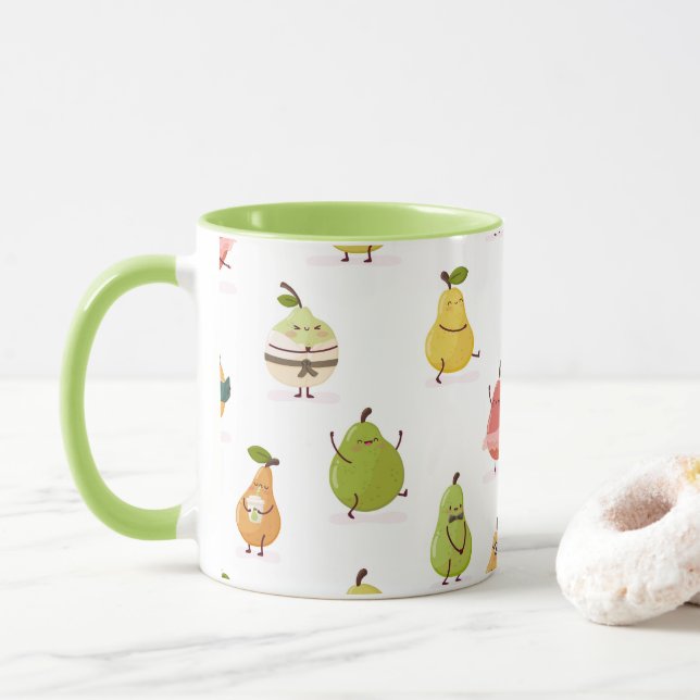 Children's pattern of fun pears mugg (Med munk)